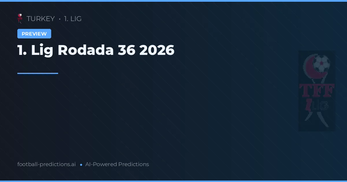 1. Lig Rodada 36 2026