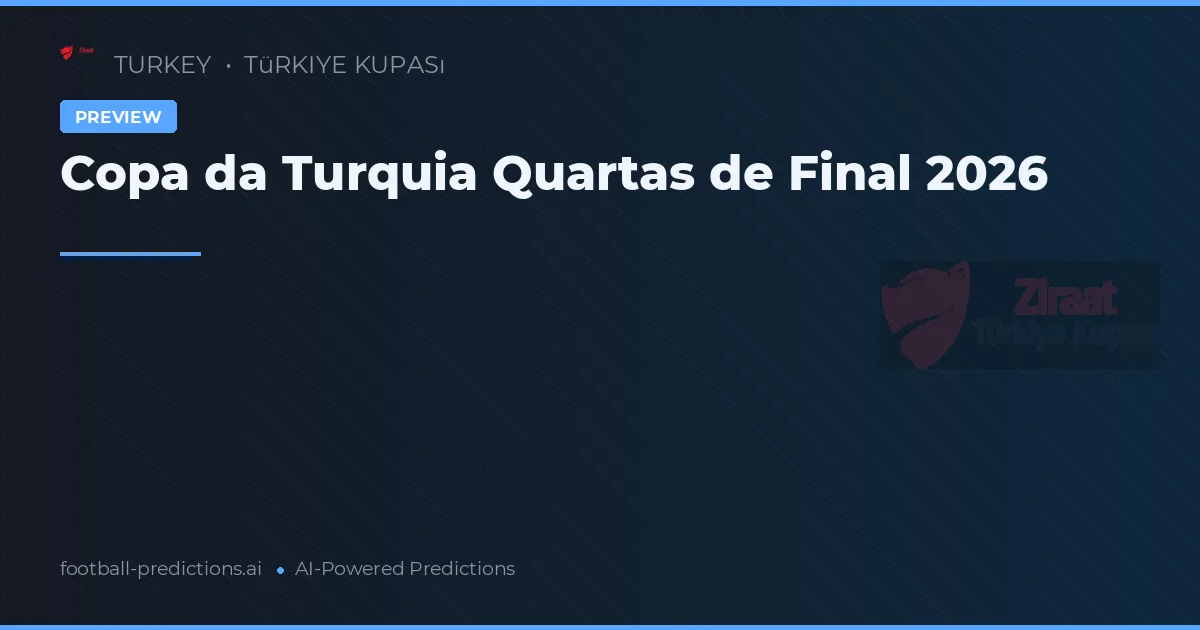 Copa da Turquia Quartas de Final 2026