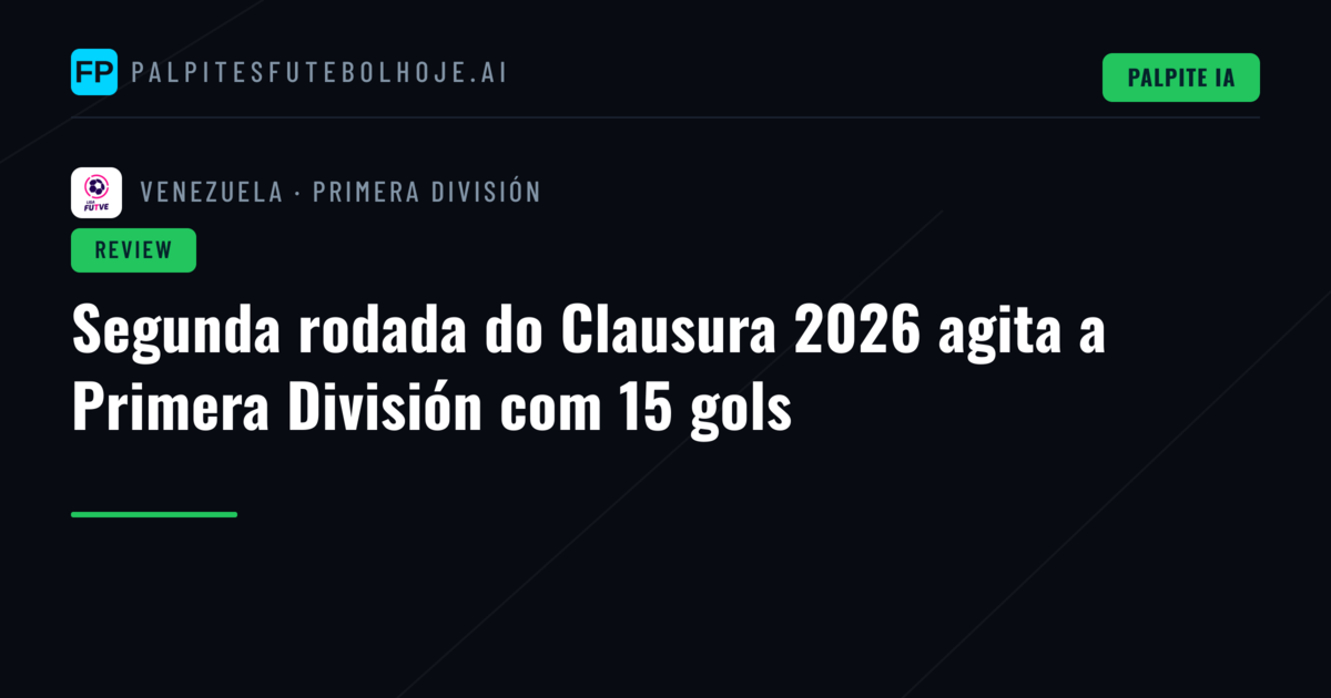 Segunda rodada do Clausura 2026 agita a Primera División com 15 gols