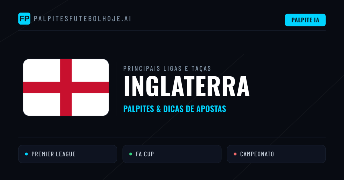 Palpites de Inglaterra e Prognósticos de Hoje