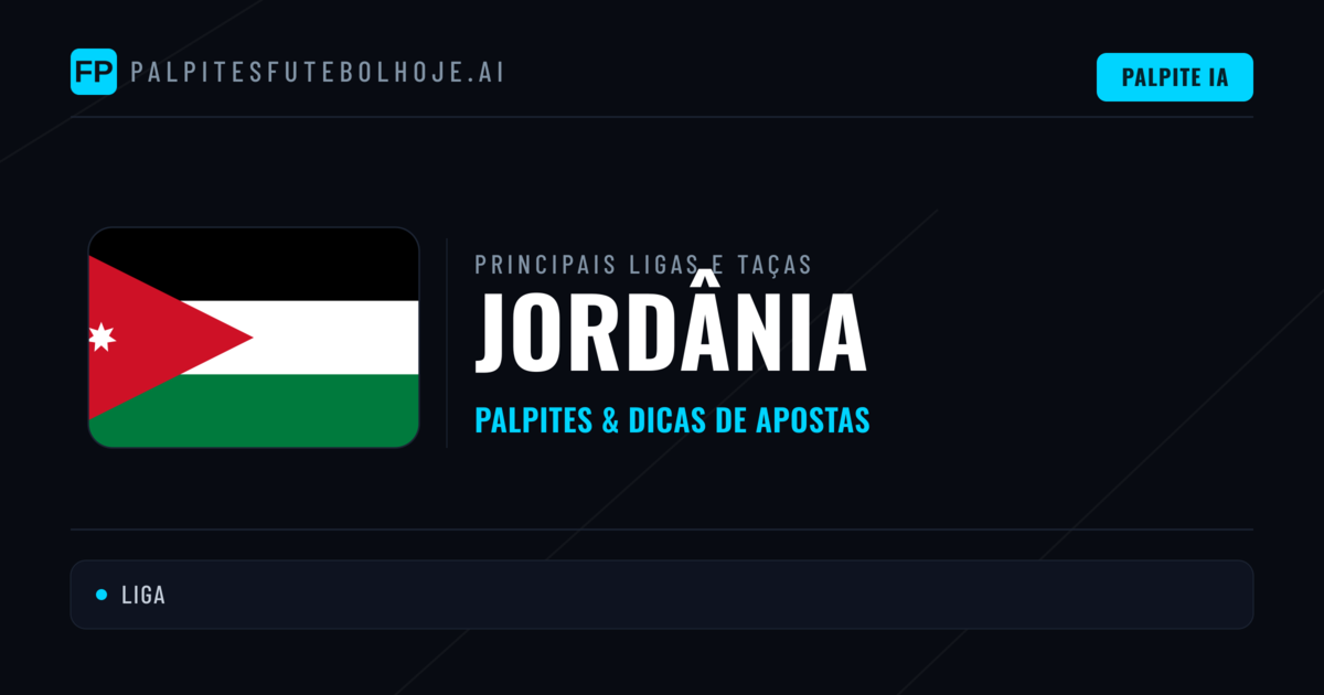 Palpites de Jordânia e Prognósticos de Hoje