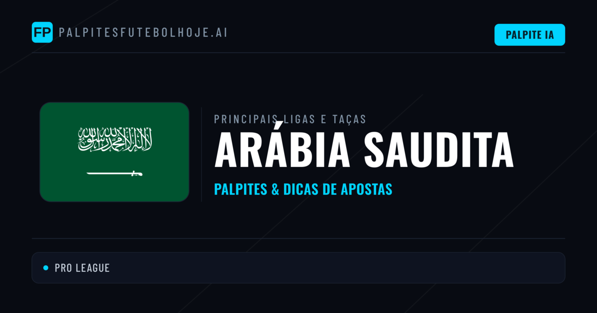 Palpites de Arábia Saudita e Prognósticos de Hoje