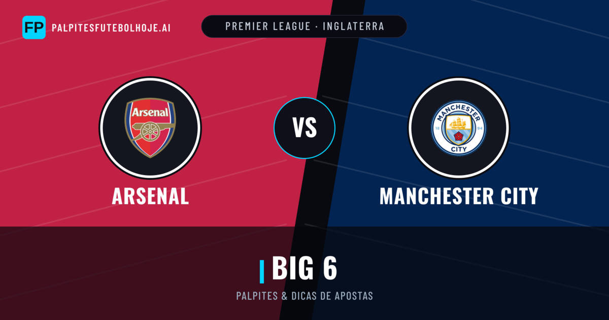 Arsenal vs Manchester City Palpites & Estatísticas