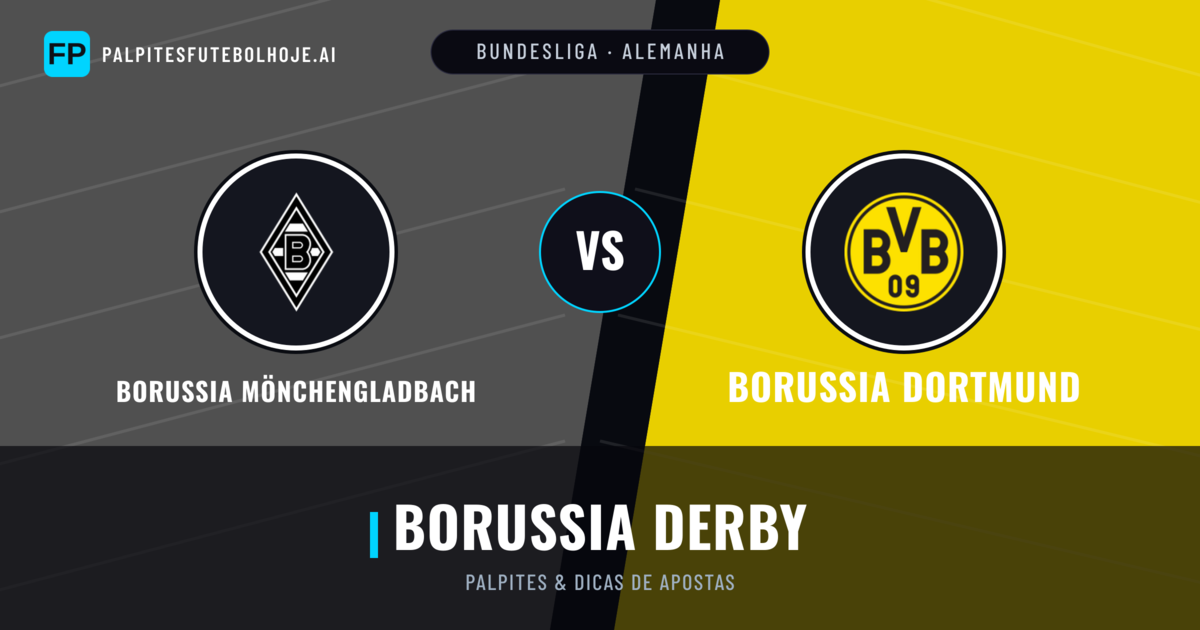 Borussia Mönchengladbach vs Borussia Dortmund Palpites & Estatísticas