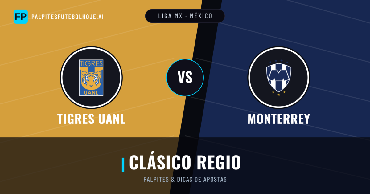 Tigres UANL vs Monterrey Palpites & Estatísticas