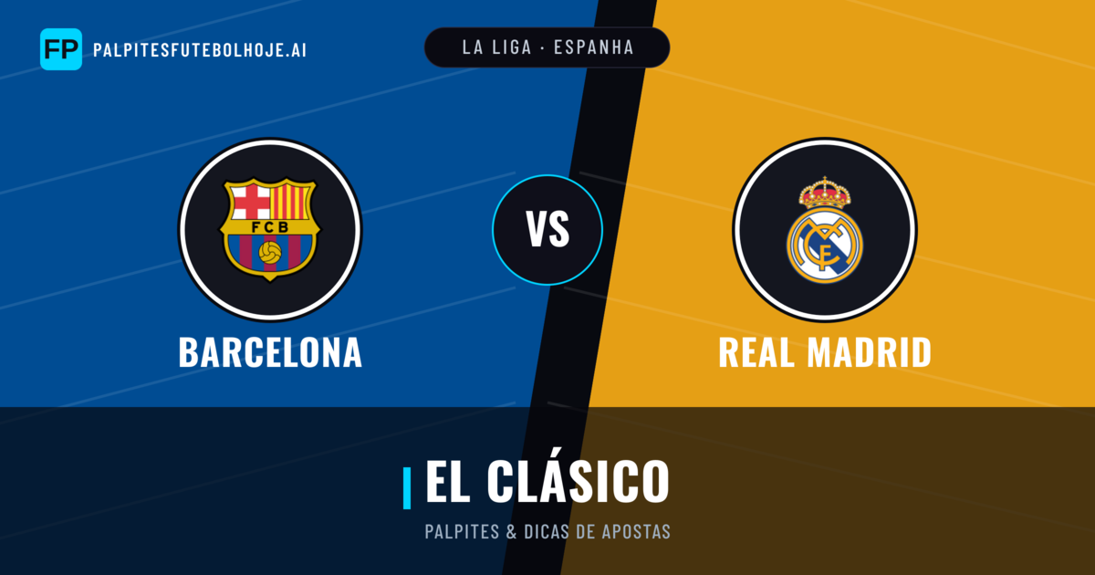 Barcelona vs Real Madrid Palpites & Estatísticas