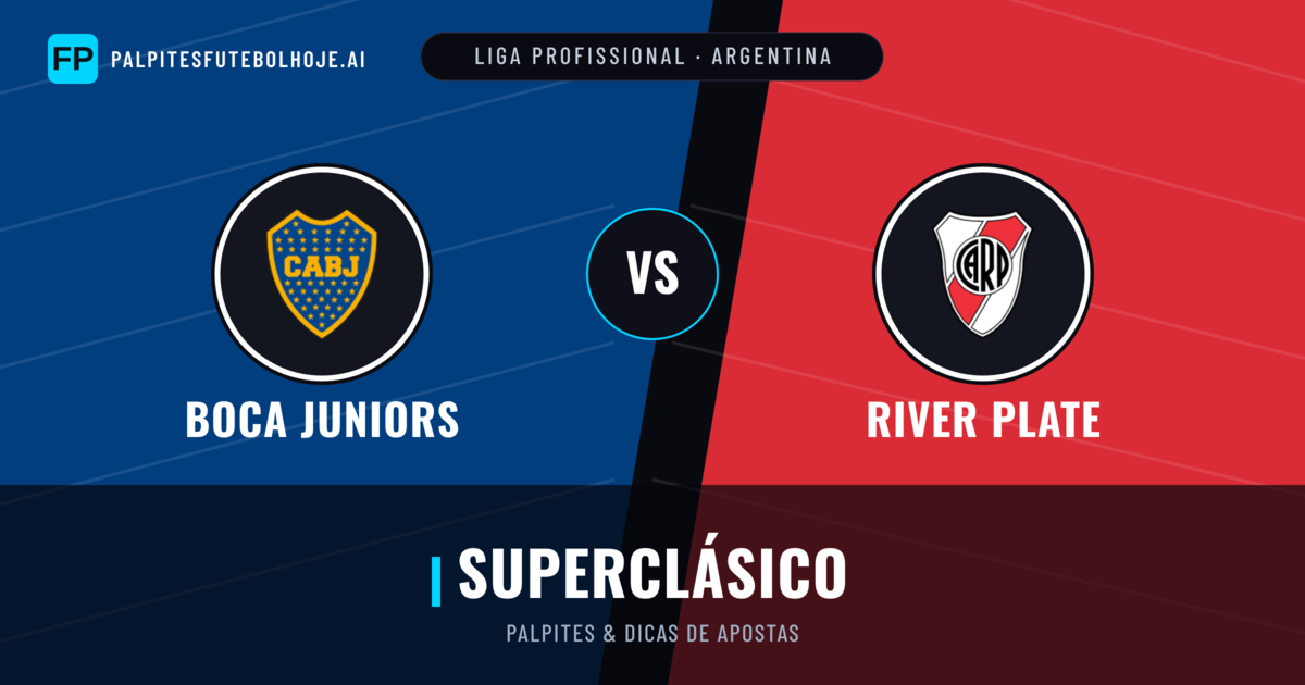 Boca Juniors vs River Plate Palpites & Estatísticas