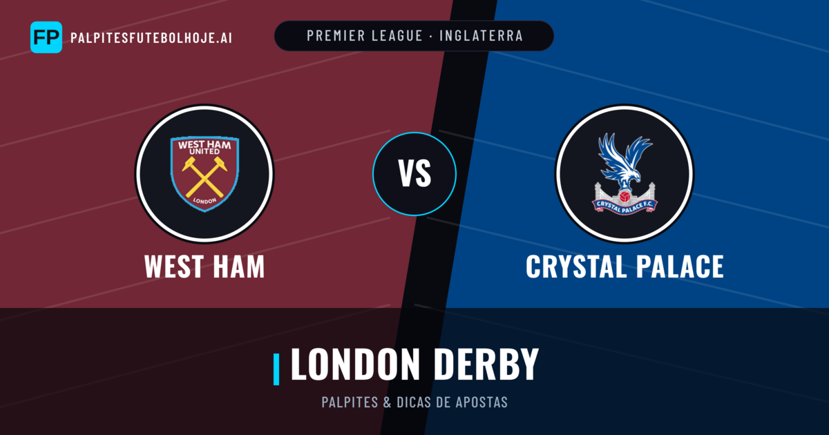 West Ham vs Crystal Palace Palpites & Estatísticas