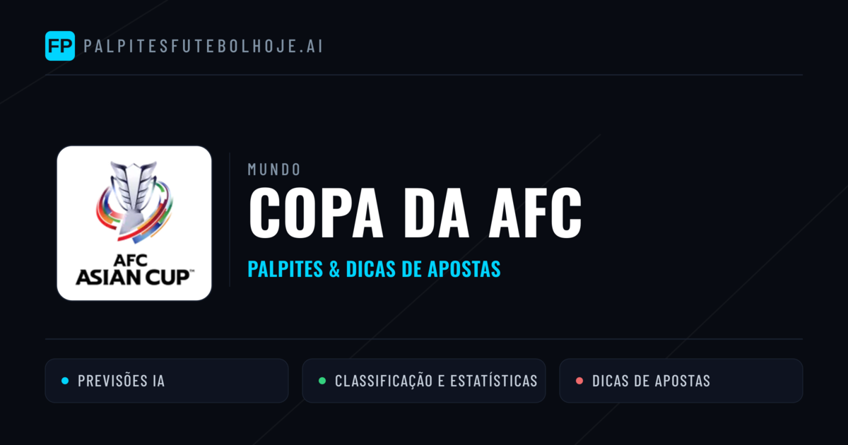 Palpites e Prognósticos de Futebol Copa da AFC