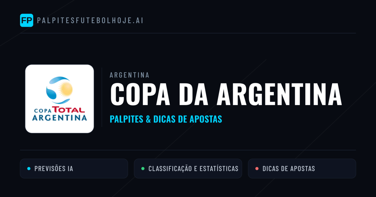 Palpites e Prognósticos de Futebol Argentina Copa da Argentina