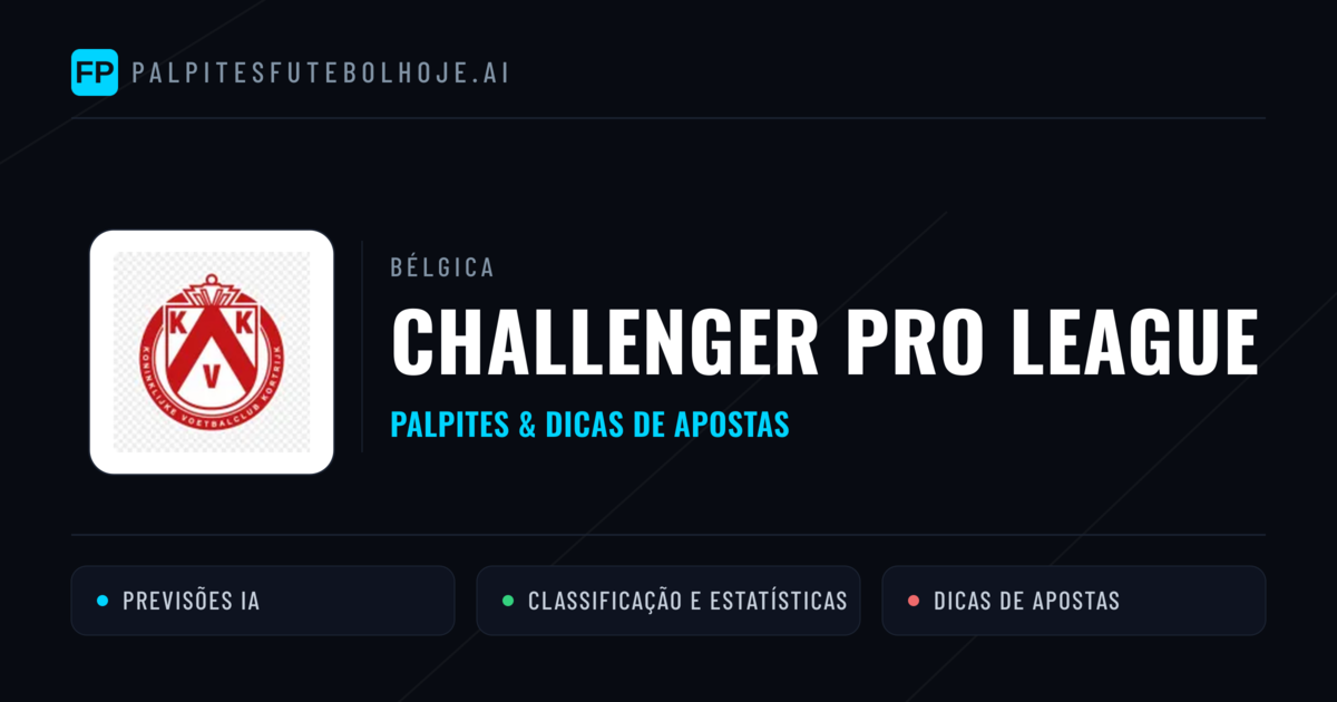 Palpites e Prognósticos de Futebol Bélgica Challenger Pro League