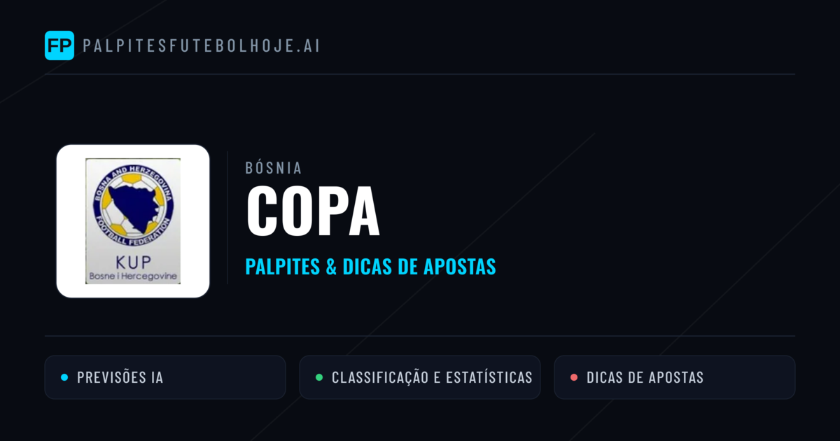 Palpites e Prognósticos de Futebol Bósnia Copa