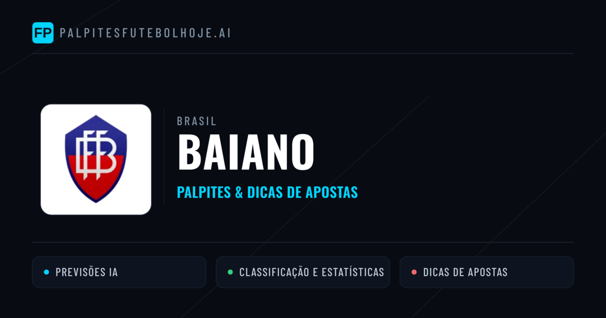 Palpites e Prognósticos de Futebol Brasil Baiano