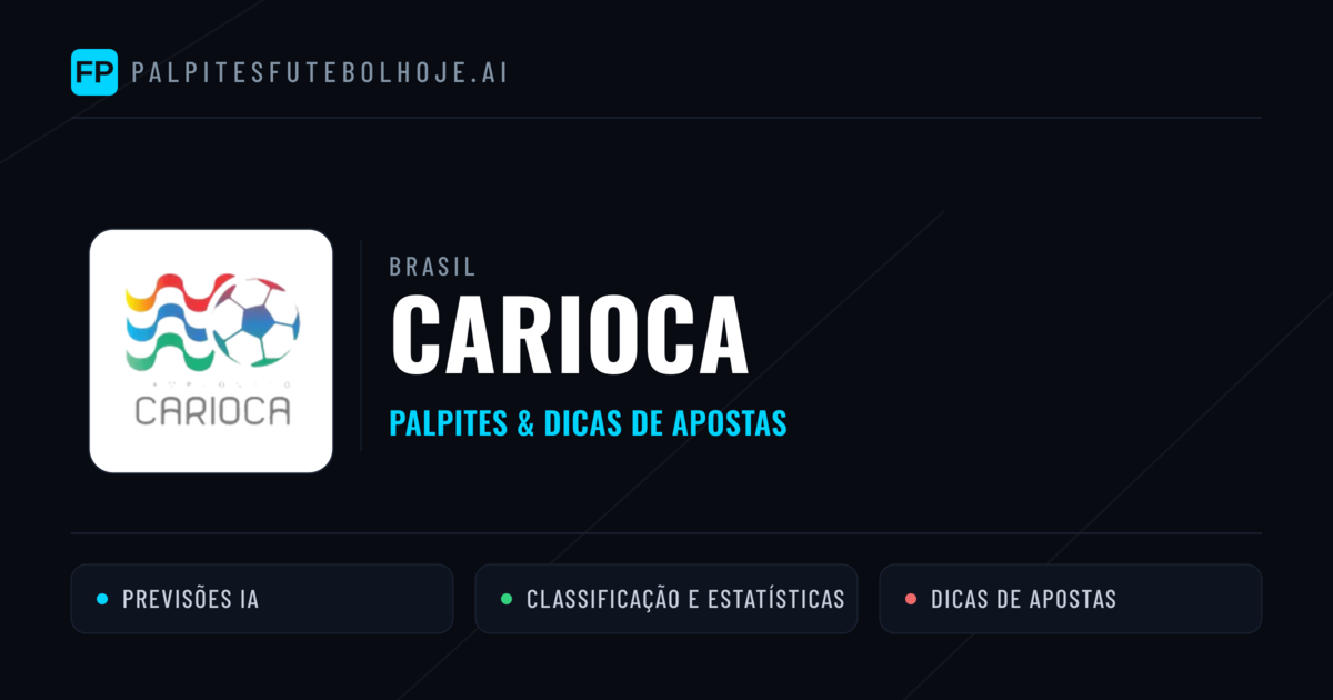 Palpites e Prognósticos de Futebol Brasil Carioca