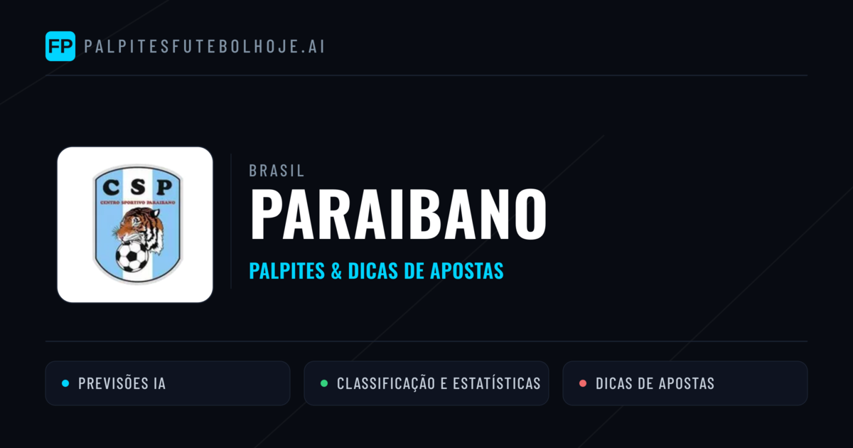 Palpites e Prognósticos de Futebol Brasil Paraibano