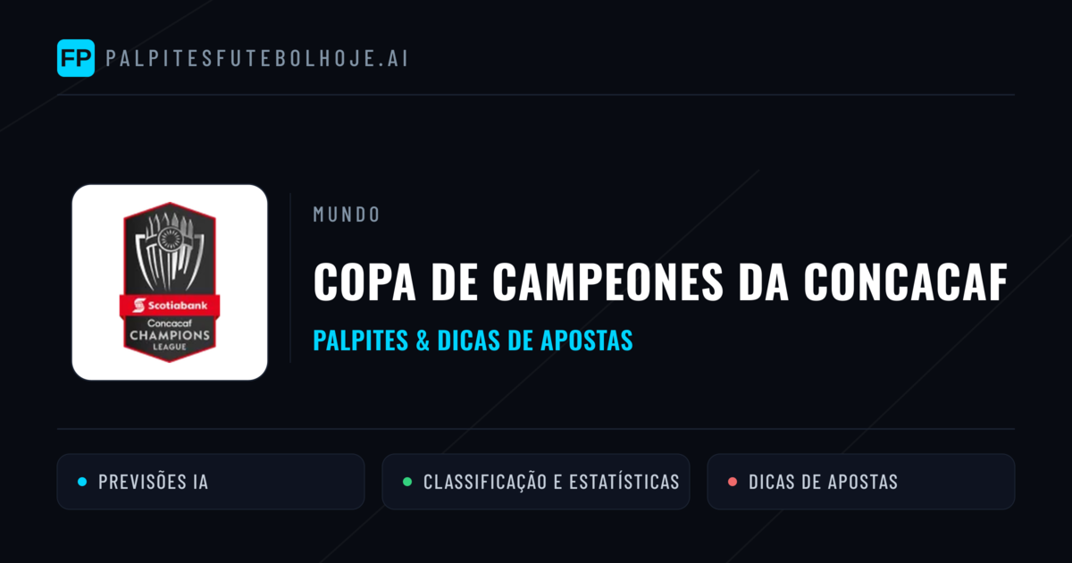 Palpites e Prognósticos de Futebol Copa de Campeones da CONCACAF