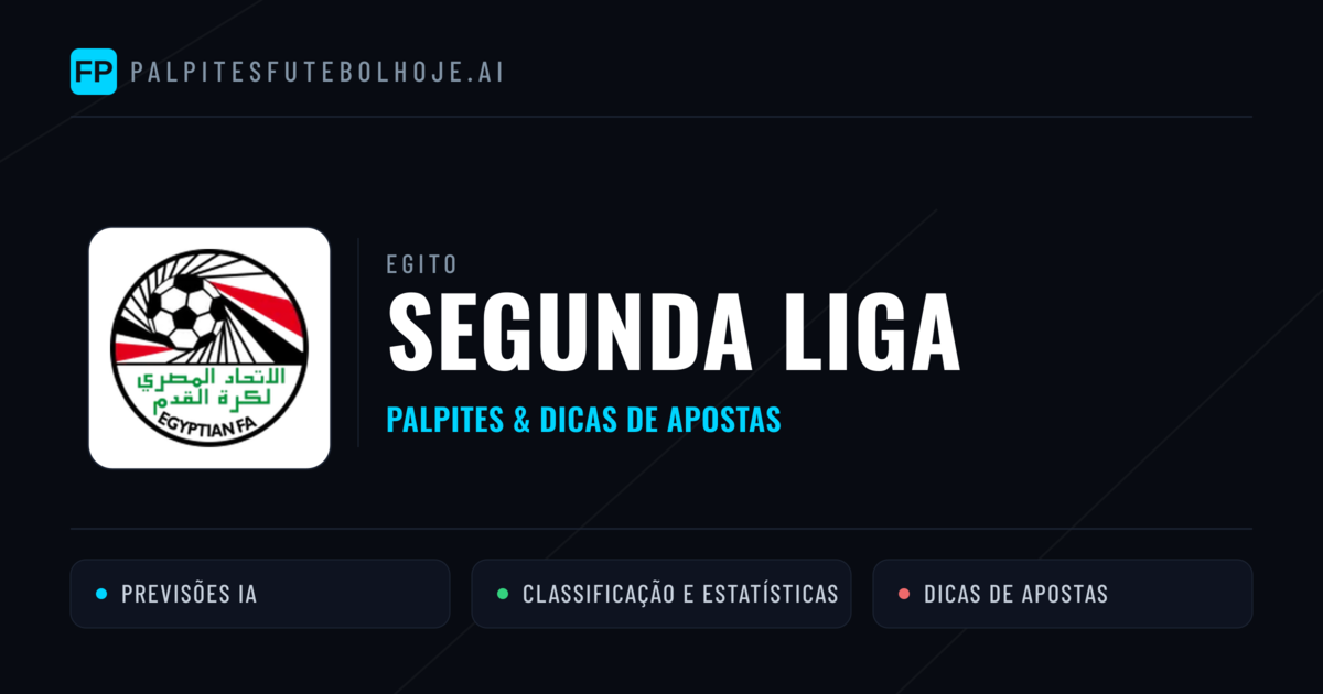 Palpites e Prognósticos de Futebol Egito Segunda Liga