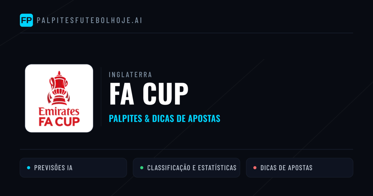 Palpites e Prognósticos de Futebol Inglaterra FA Cup