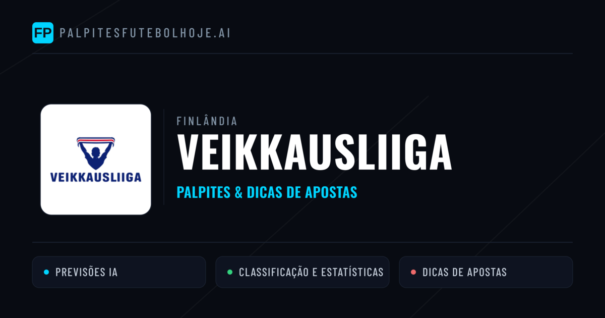 Palpites e Prognósticos de Futebol Finlândia Veikkausliiga