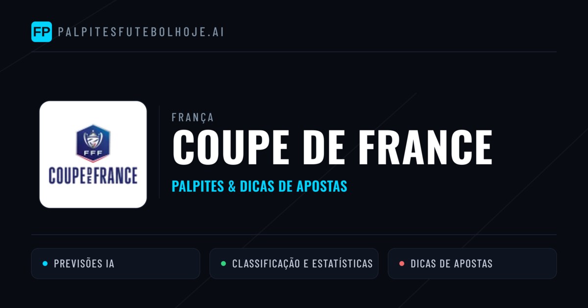 Palpites e Prognósticos de Futebol França Coupe de France