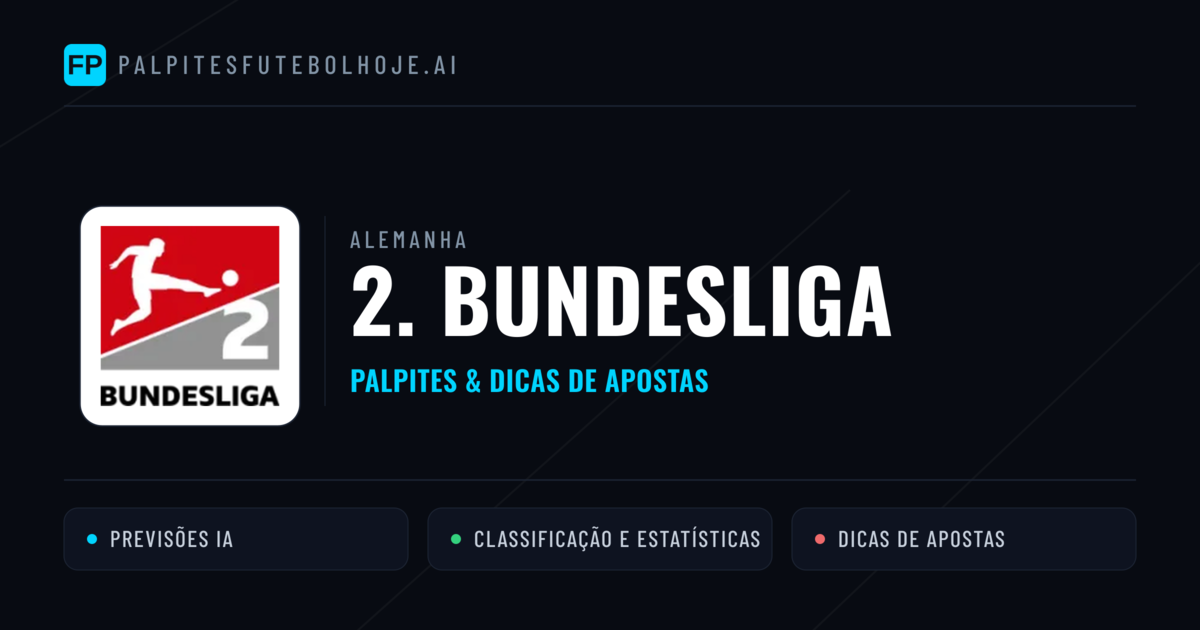 Palpites e Prognósticos de Futebol Alemanha 2. Bundesliga