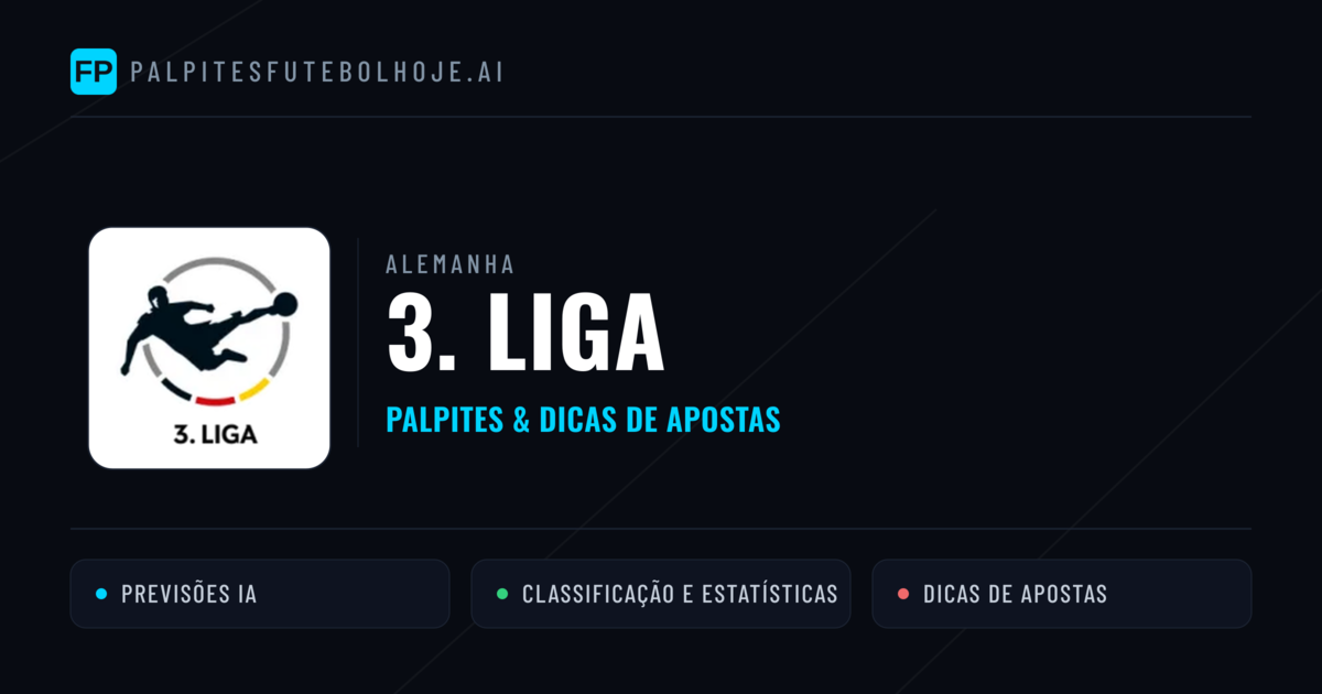 Palpites e Prognósticos de Futebol Alemanha 3. Liga