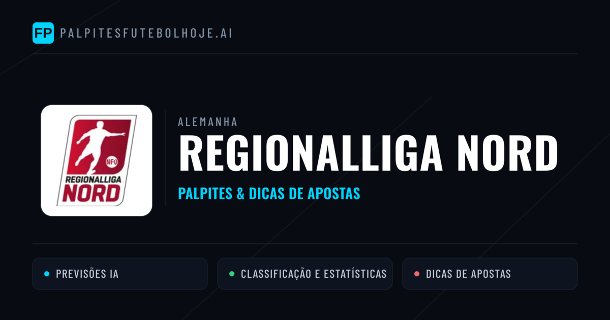 Palpites e Prognósticos de Futebol Alemanha Regionalliga Nord