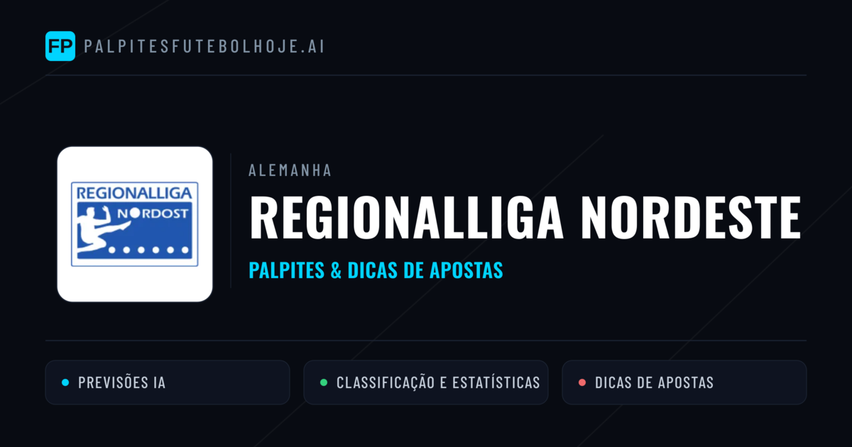 Palpites e Prognósticos de Futebol Alemanha Regionalliga Nordeste