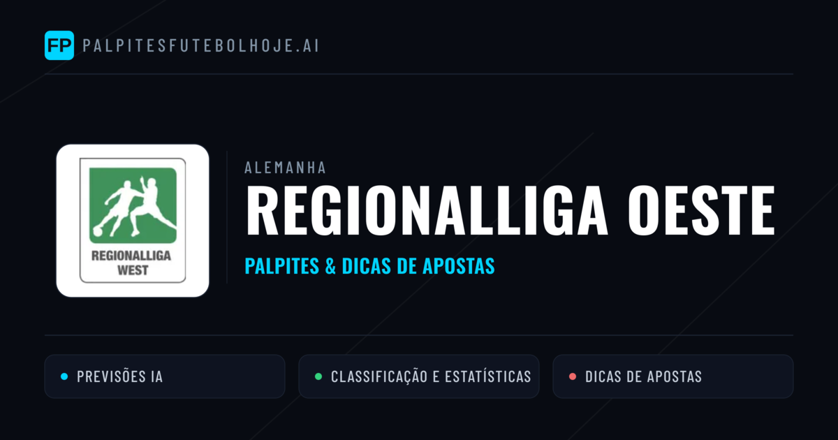 Palpites e Prognósticos de Futebol Alemanha Regionalliga Oeste