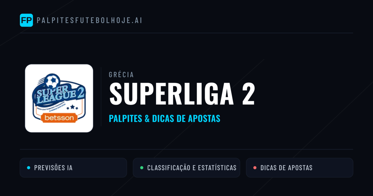Palpites e Prognósticos de Futebol Grécia Superliga 2