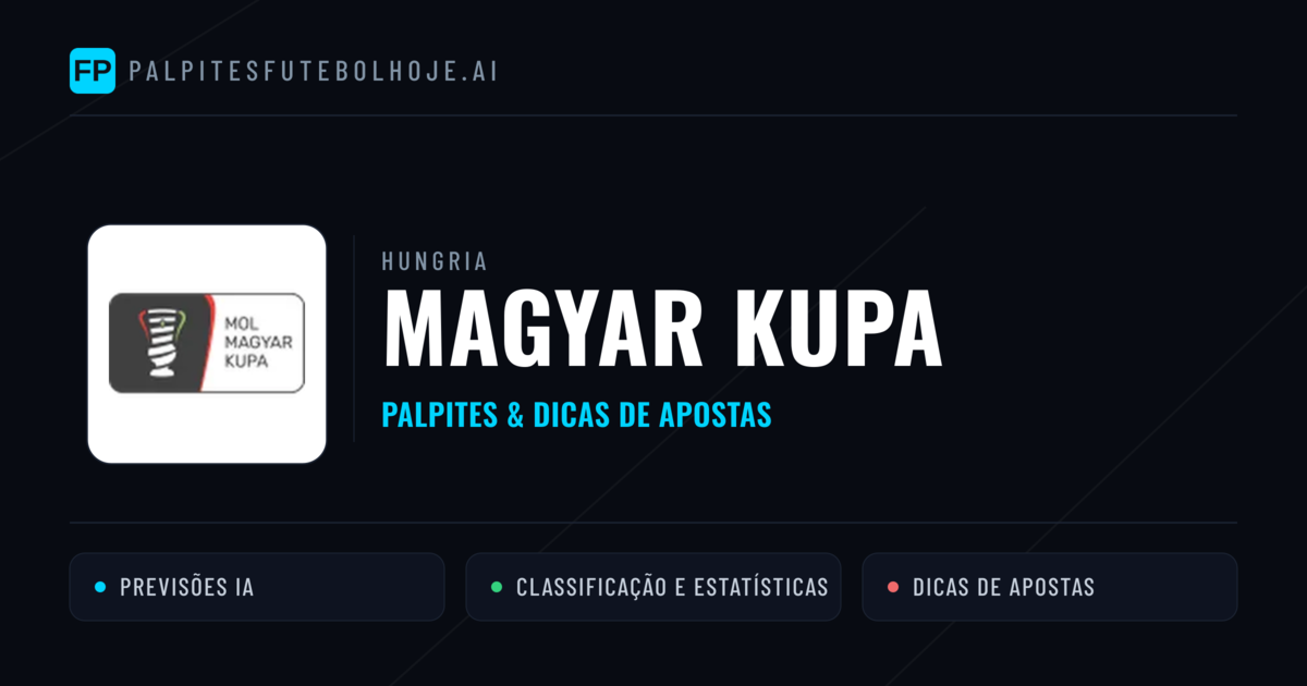 Palpites e Prognósticos de Futebol Hungria Magyar Kupa