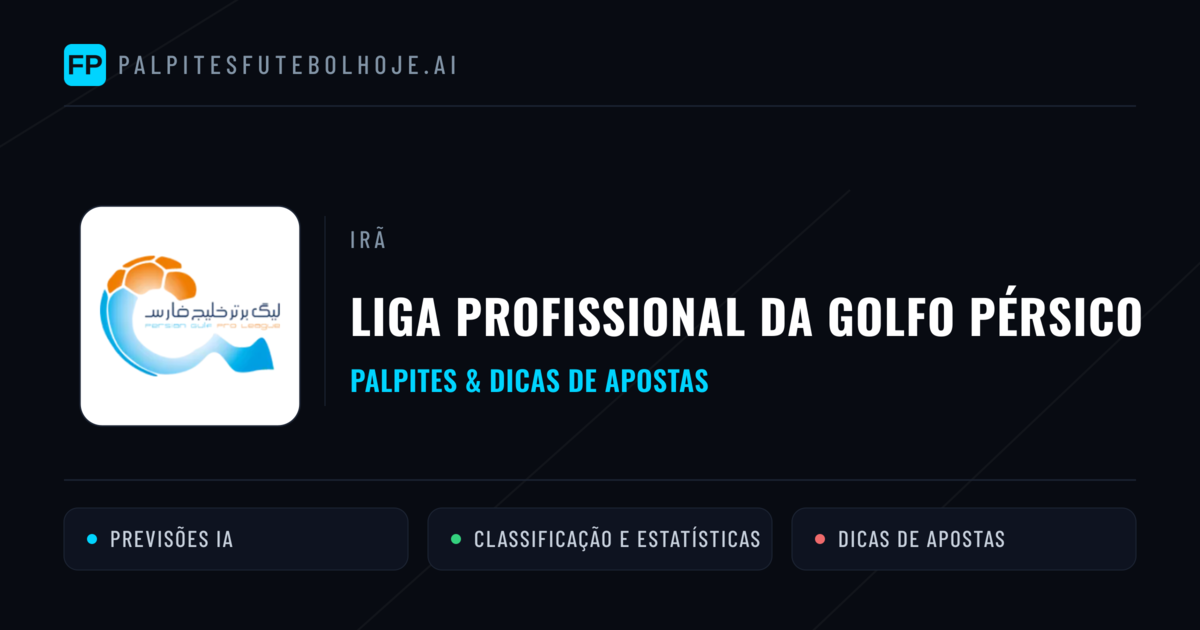 Palpites e Prognósticos de Futebol Irã Liga Profissional da Golfo Pérsico