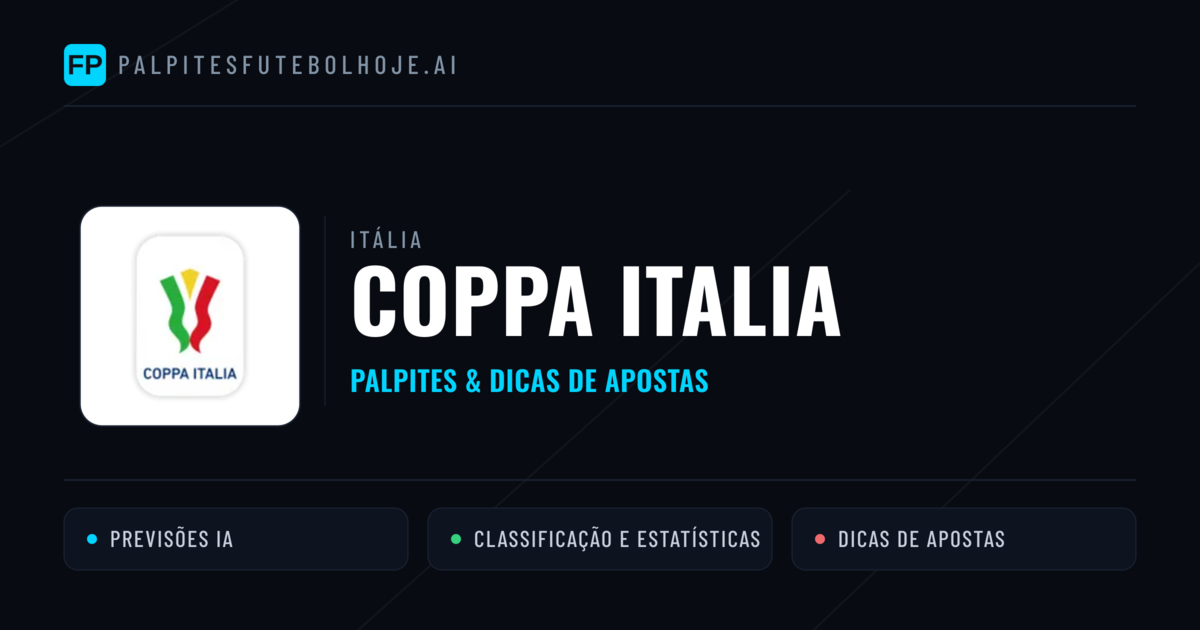 Palpites e Prognósticos de Futebol Itália Coppa Italia