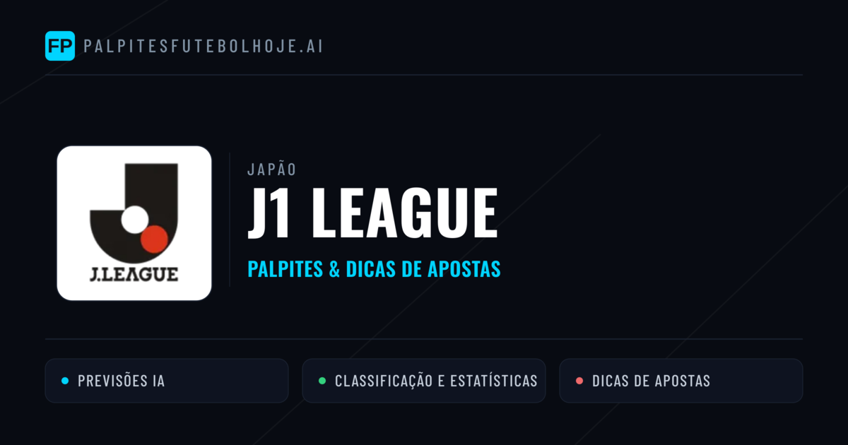 Palpites e Prognósticos de Futebol Japão J1 League