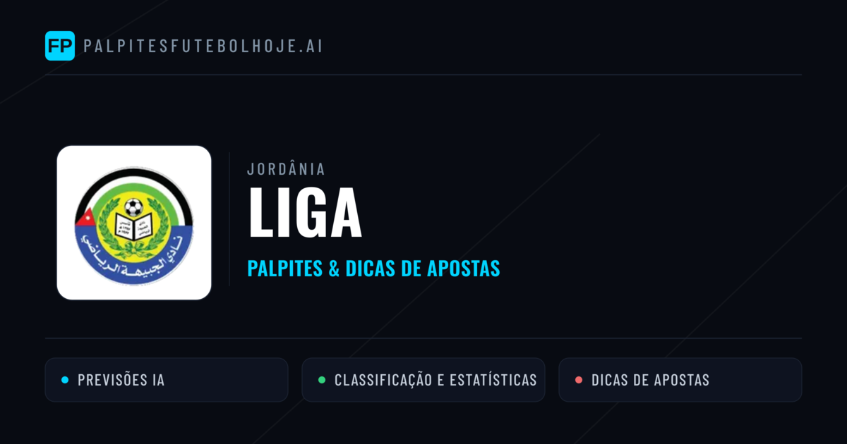 Palpites e Prognósticos de Futebol Jordânia Liga