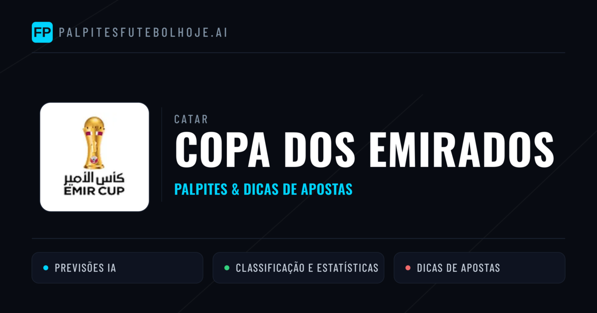 Palpites e Prognósticos de Futebol Catar Copa dos Emirados