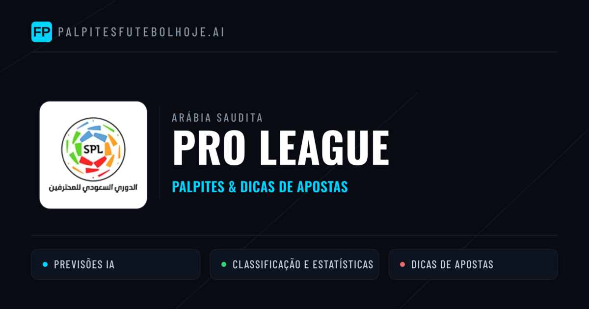 Palpites e Prognósticos de Futebol Arábia Saudita Pro League