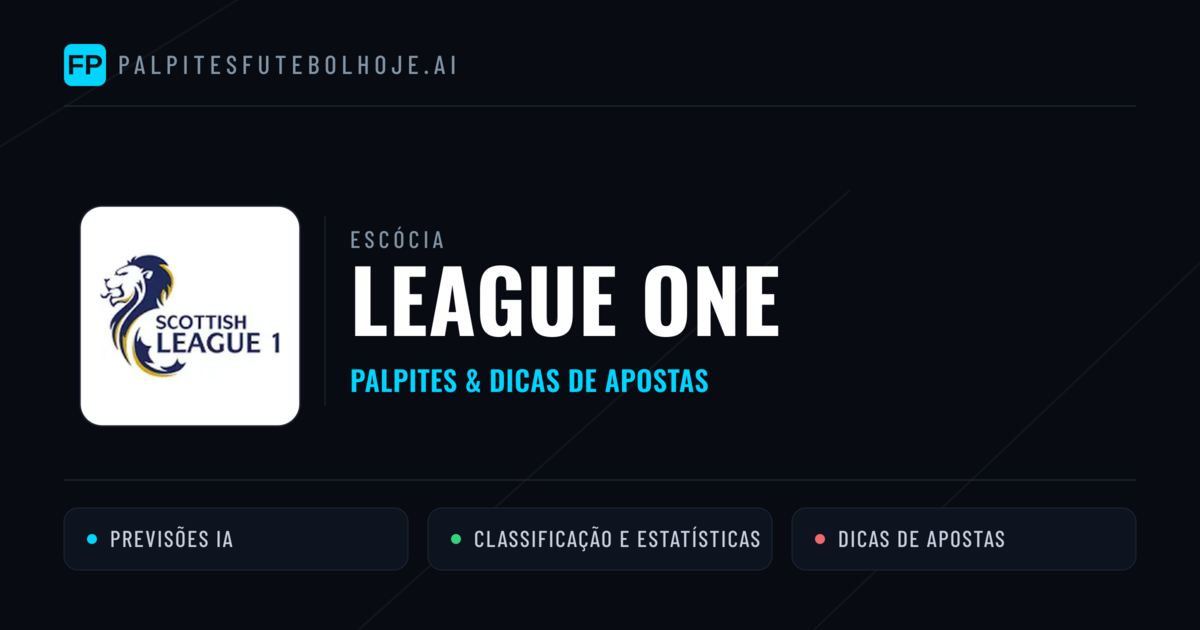 Palpites e Prognósticos de Futebol Escócia League One
