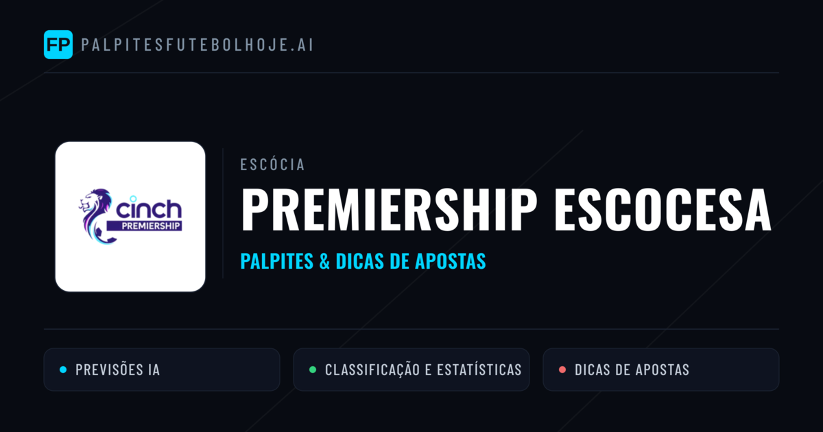 Palpites e Prognósticos de Futebol Escócia Premiership Escocesa