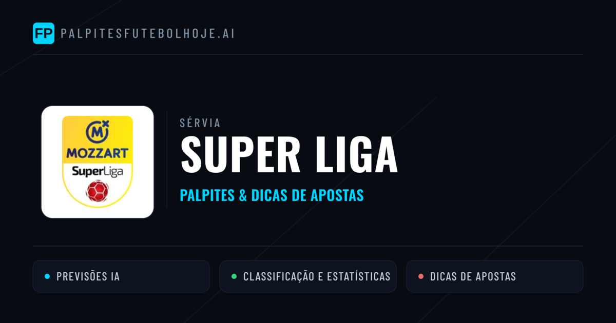 Palpites e Prognósticos de Futebol Sérvia Super Liga