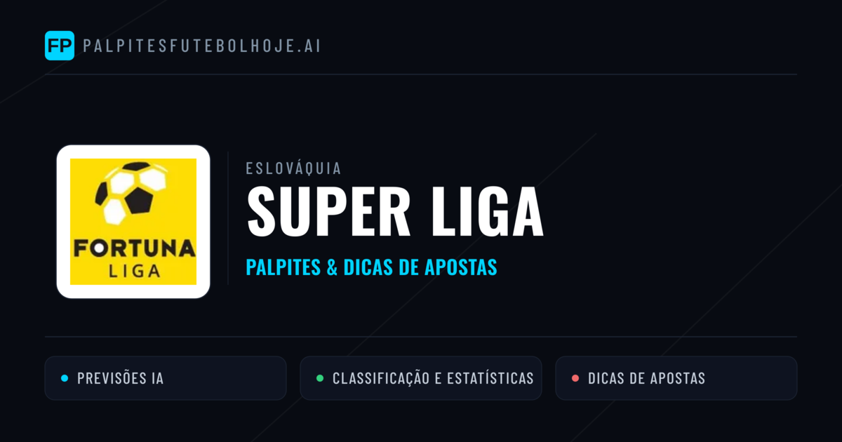 Palpites e Prognósticos de Futebol Eslováquia Super Liga