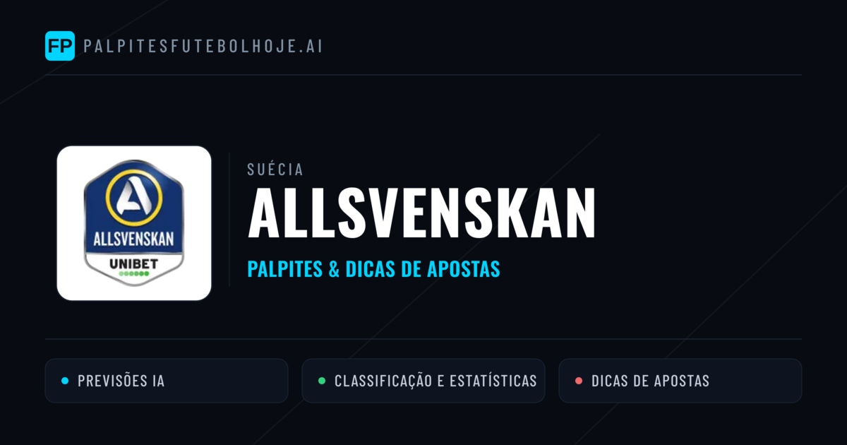 Palpites e Prognósticos de Futebol Suécia Allsvenskan