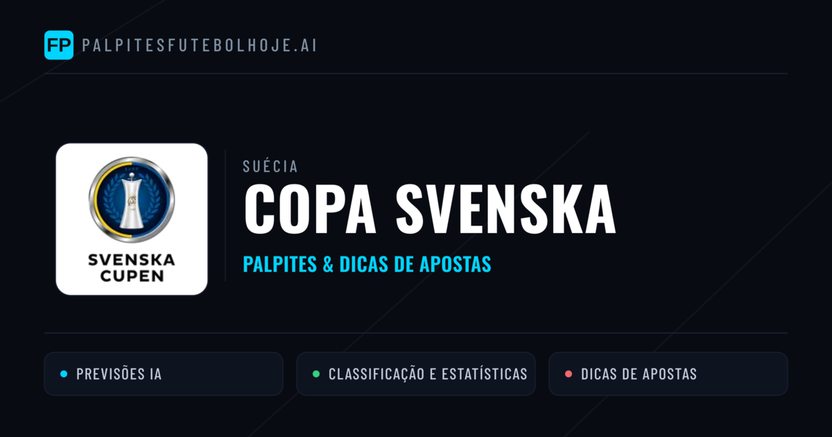 Palpites e Prognósticos de Futebol Suécia Copa Svenska