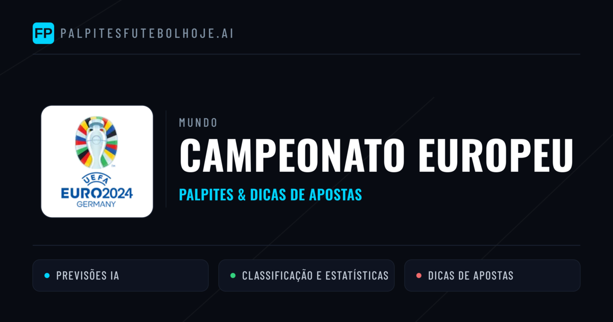 Palpites e Prognósticos de Futebol Campeonato Europeu