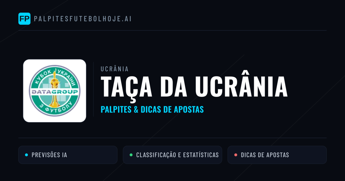 Palpites e Prognósticos de Futebol Ucrânia Taça da Ucrânia