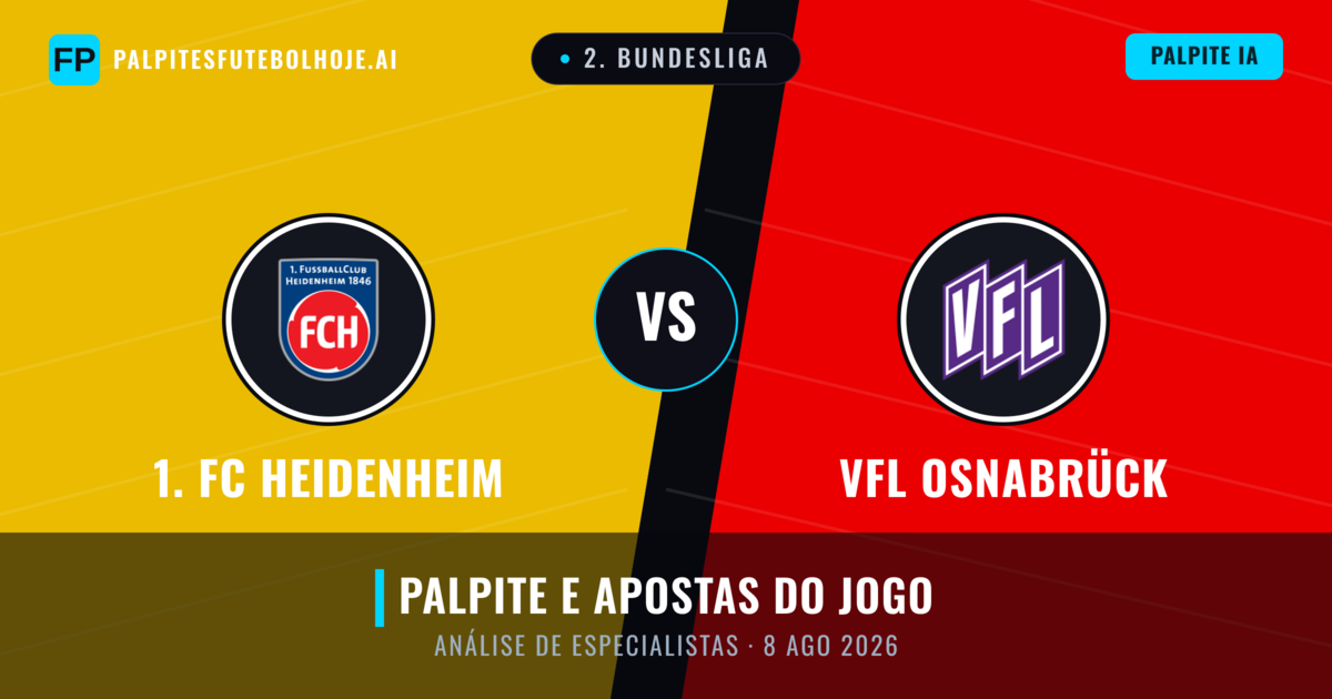 1. FC Heidenheim vs VfL Osnabrück — prognóstico e prévia do jogo