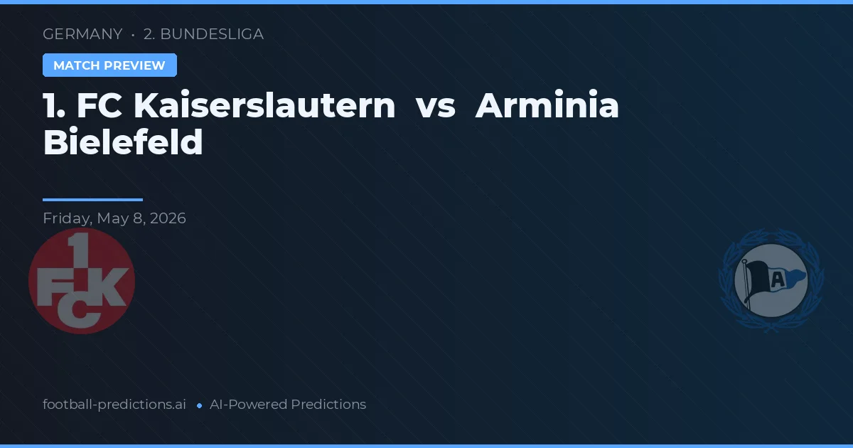 1. FC Kaiserslautern vs Arminia Bielefeld — prognóstico e prévia do jogo