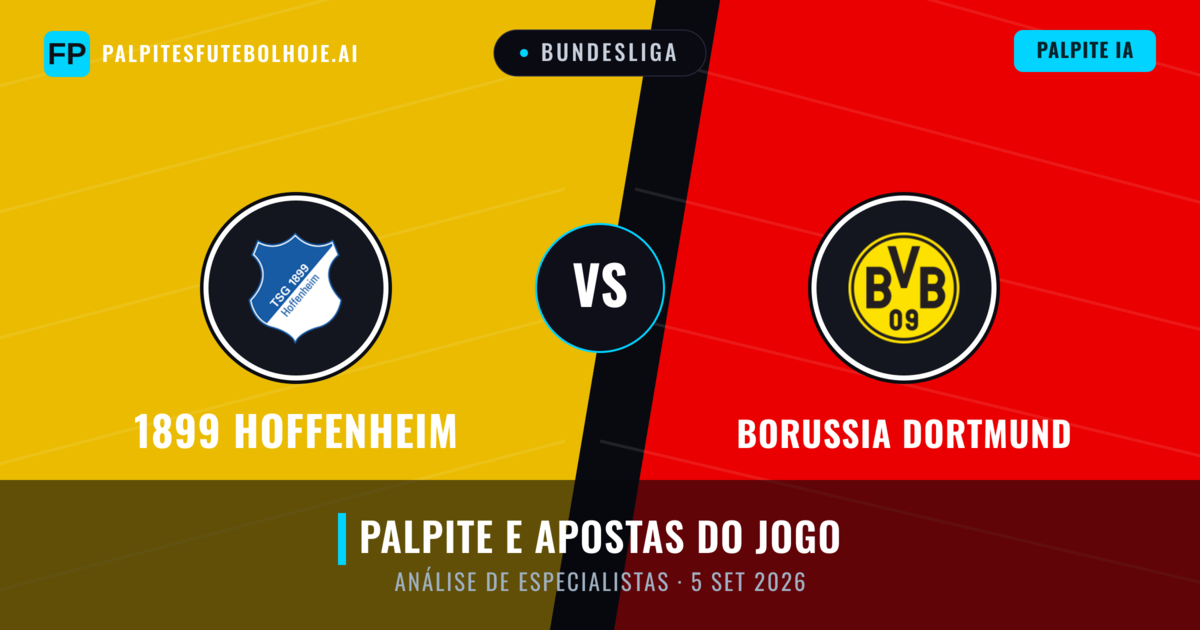 1899 Hoffenheim vs Borussia Dortmund — prognóstico e prévia do jogo