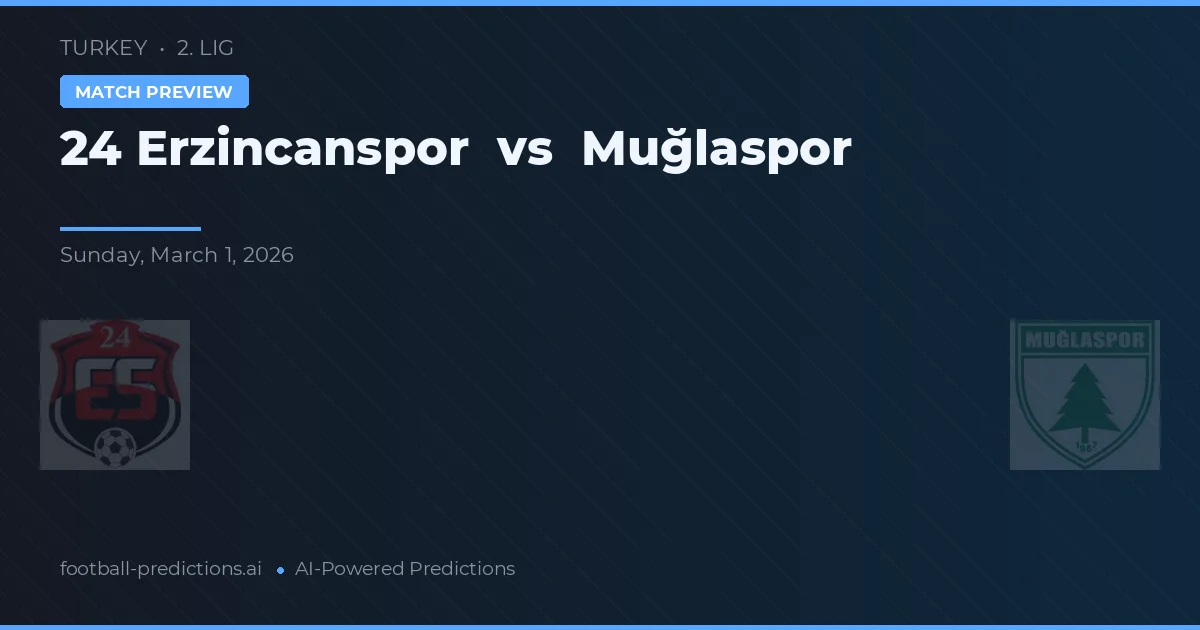 24 Erzincanspor vs Muğlaspor — prognóstico e prévia do jogo
