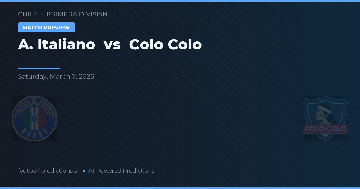 Universidad Italiana vs Colo-Colo — prognóstico e prévia do jogo